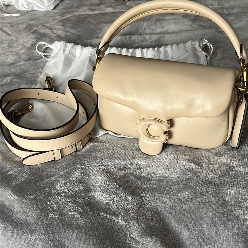 Coach Cream Pillow Tabby 18